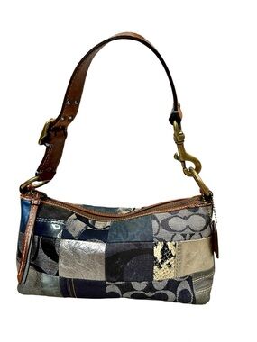Vintage Coach Y2K Denim Patchwork Mini Bag Purse
